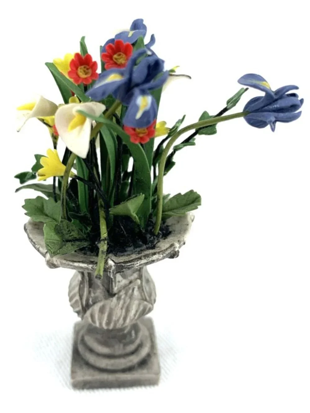 Dollhouse Miniature Floral Arrangement Iris Lily 2.75